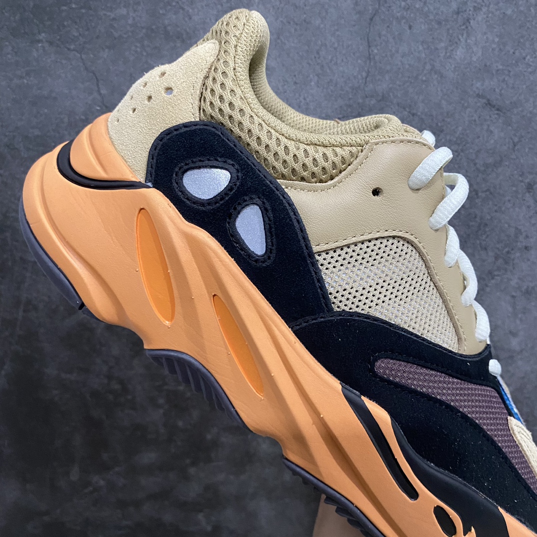 [LW version] Yeezy 700 Enflame Amber brown, yellow and black burning amber GW0297