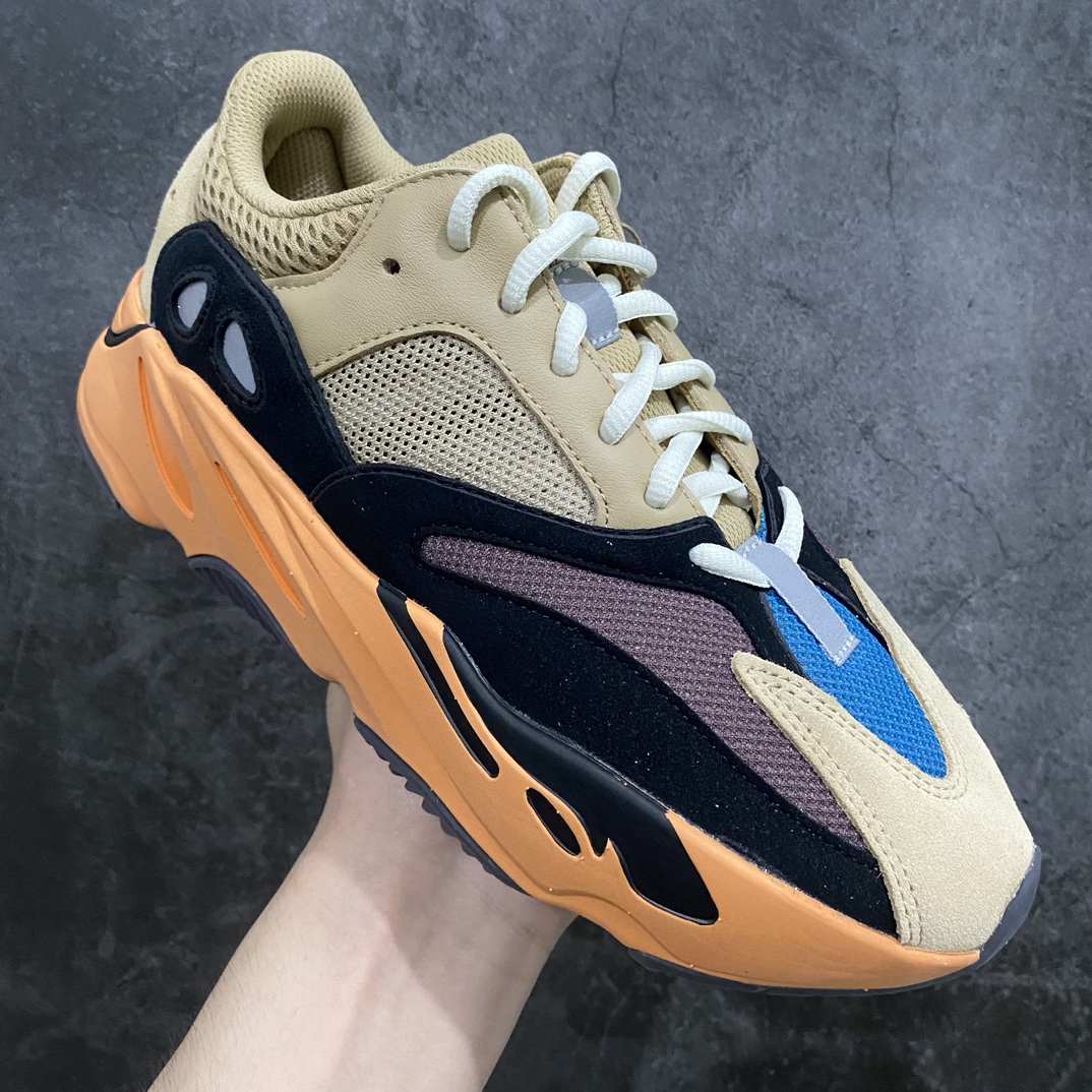 [LW version] Yeezy 700 Enflame Amber brown, yellow and black burning amber GW0297