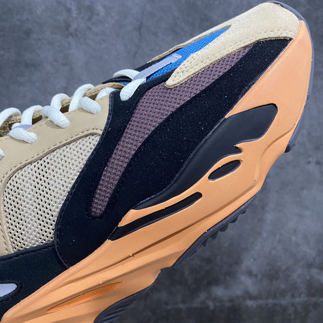 [LW version] Yeezy 700 Enflame Amber brown, yellow and black burning amber GW0297