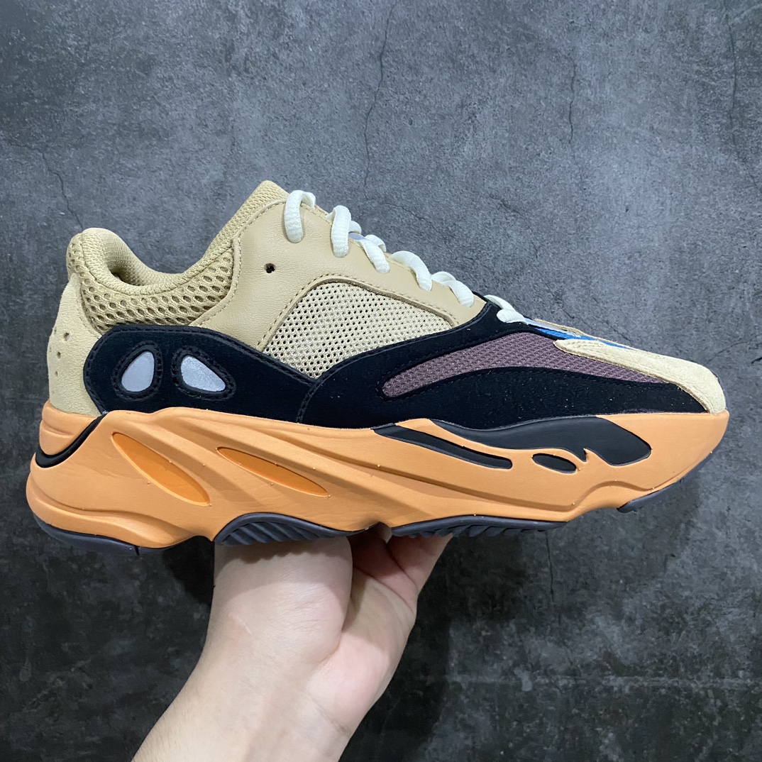 [LW version] Yeezy 700 Enflame Amber brown, yellow and black burning amber GW0297