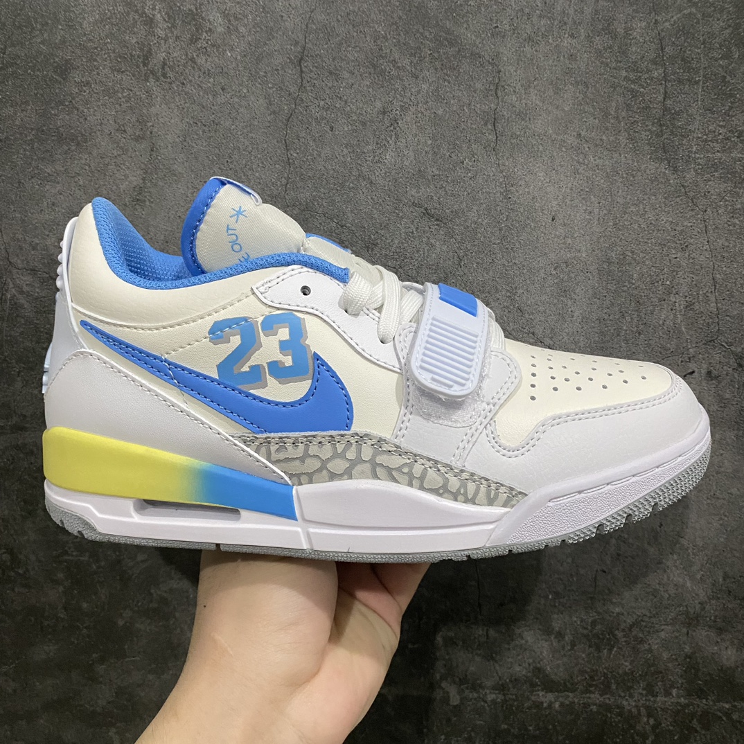 [Little Green X Edition] Air Jordan Legacy AJ312 Low-top White and Blue FJ7223-141