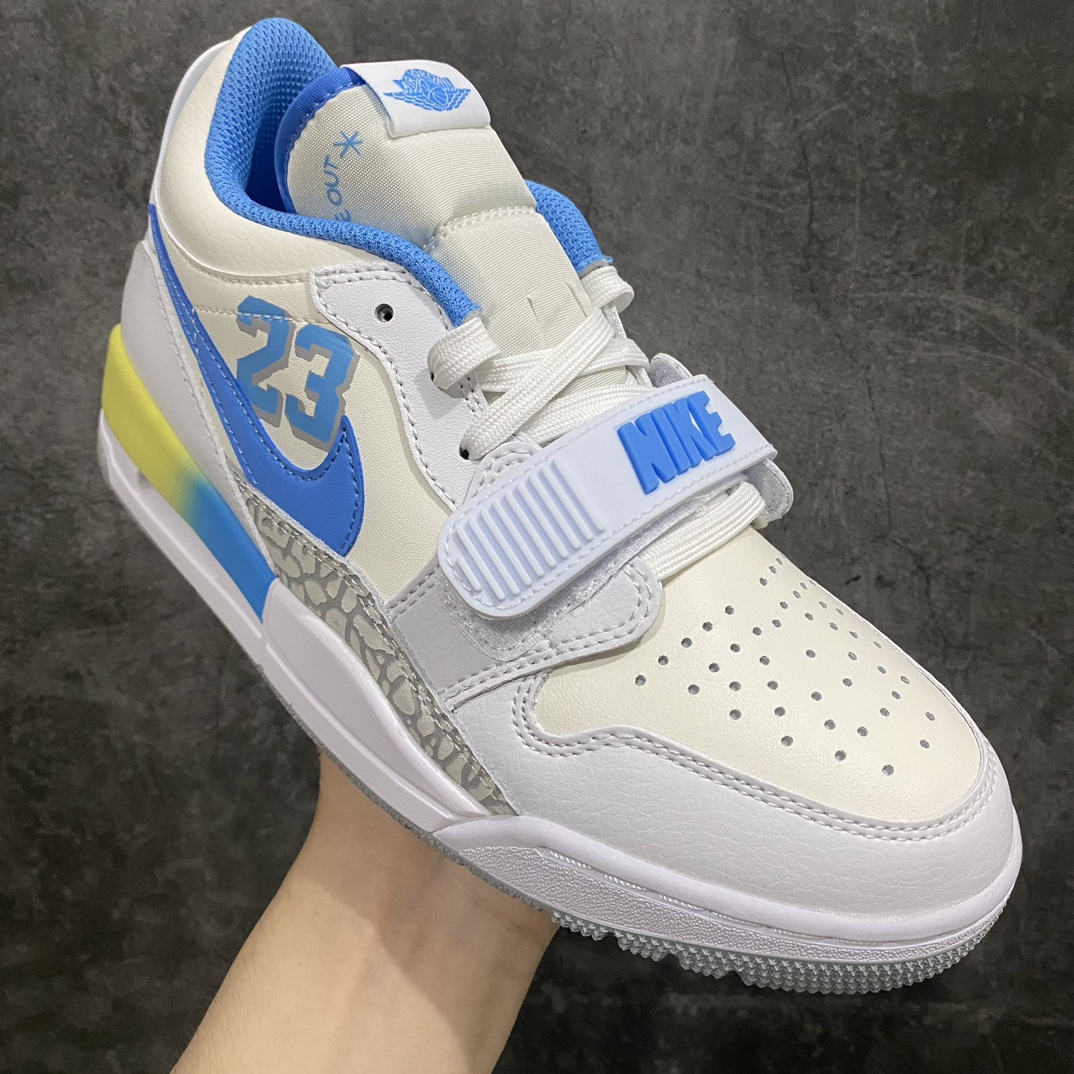 [Little Green X Edition] Air Jordan Legacy AJ312 Low-top White and Blue FJ7223-141