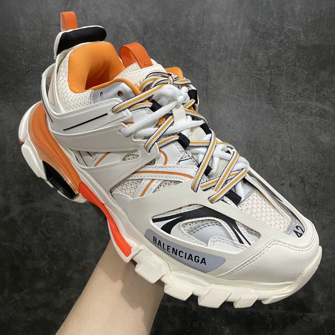 [M New Version] The strongest version of Balenciaga Track 3.0 in white and orange