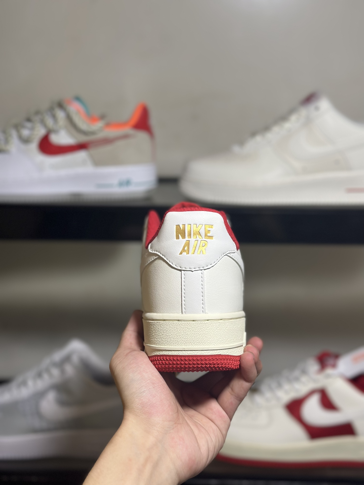 NikeAirForce1Low白红