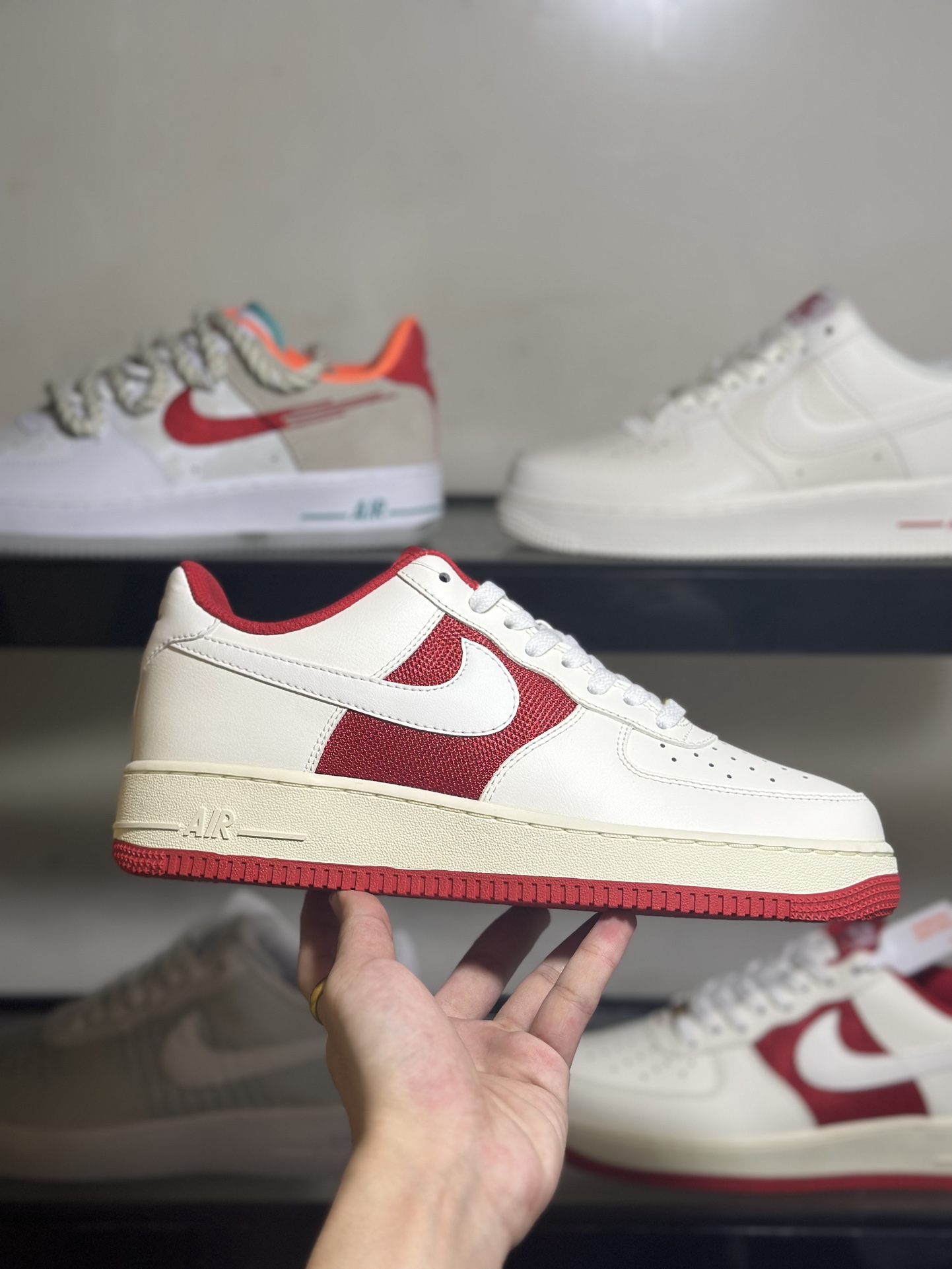 NikeAirForce1Low白红