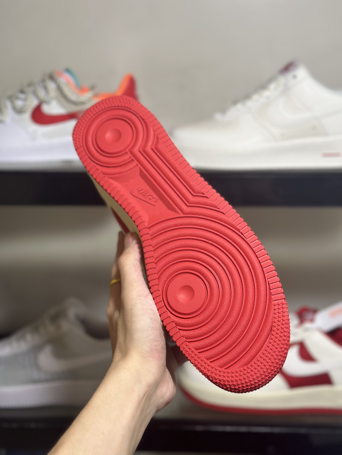 NikeAirForce1Low白红