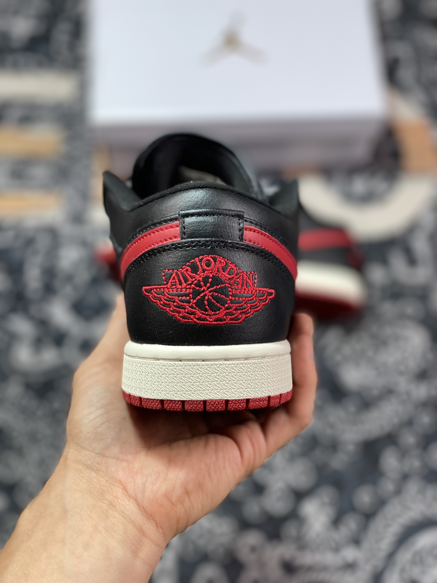 Original Air Jordan 1 Low Black and Red DC0774-061