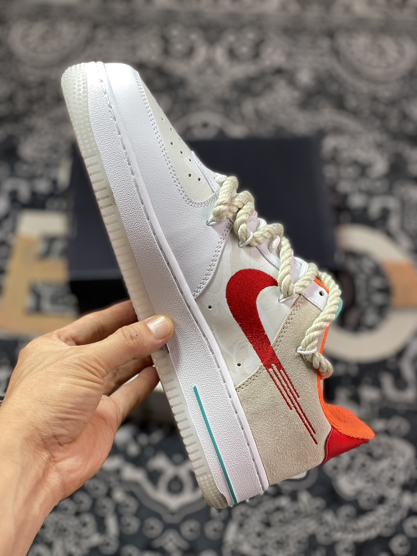 Air Force 1 '07 Low embroidered red hook FD4205-161