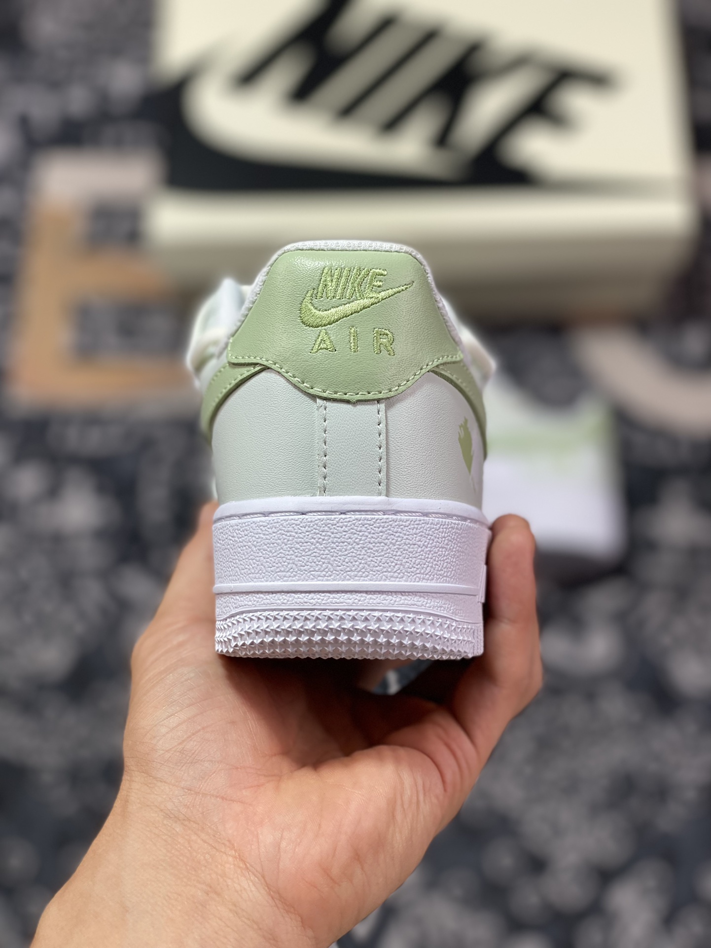 Nike By You Air Force 1'07 Low Retro SP Air Force One low-top classic sneakers ”leather white mint green laces” DH2920-111