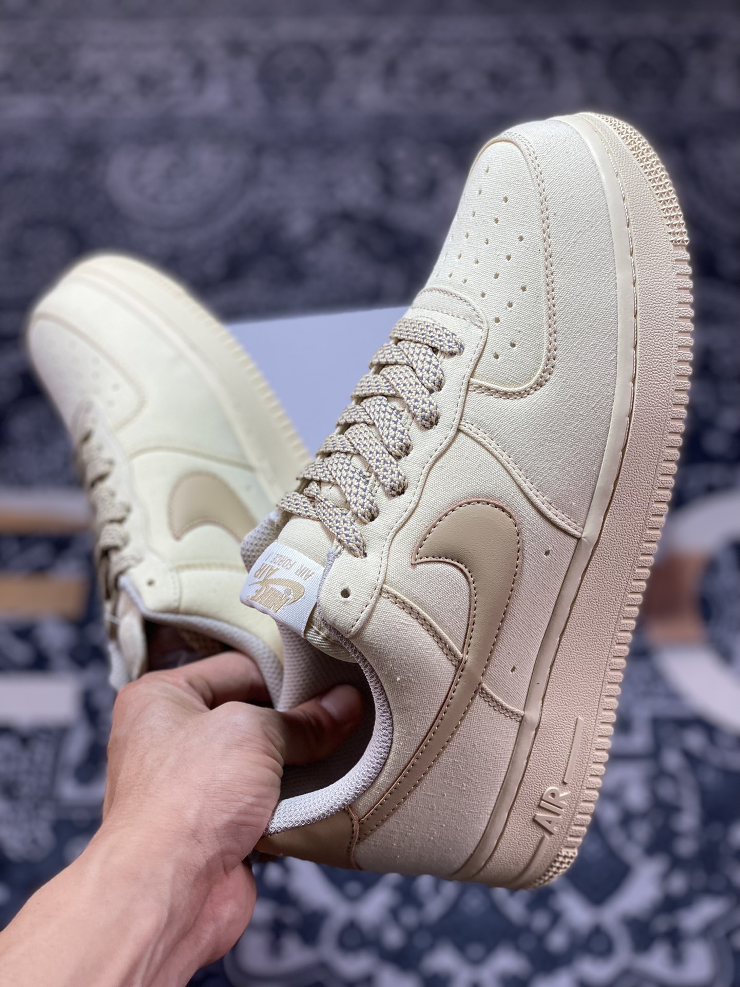 Nike Air Force 1'07 Low QS”Cream/Brown” Air Force One classic low-top versatile sneakers ”Canvas beige light brown” 315122-269