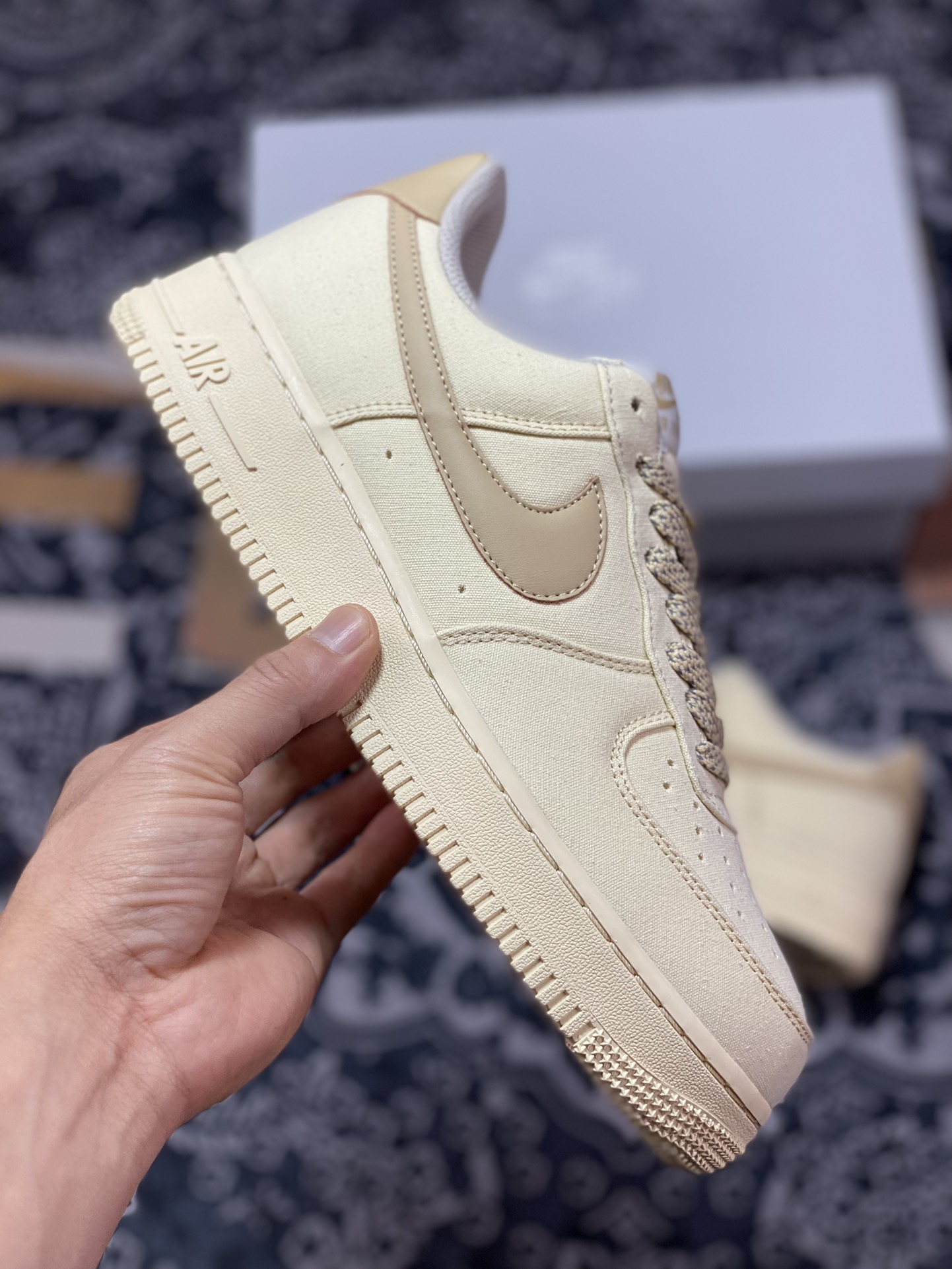 Nike Air Force 1'07 Low QS”Cream/Brown” Air Force One classic low-top versatile sneakers ”Canvas beige light brown” 315122-269