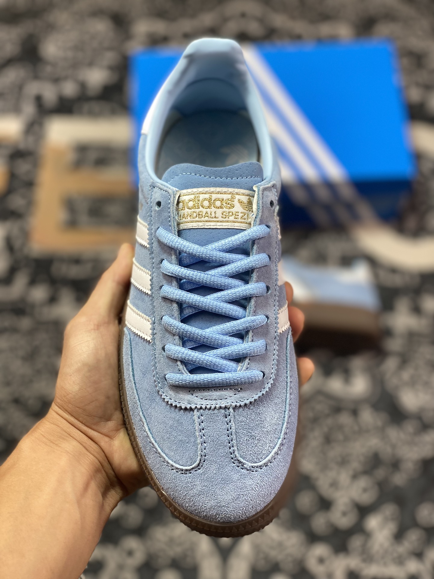 AD Originals Handball Spzl Blue and White BD7632