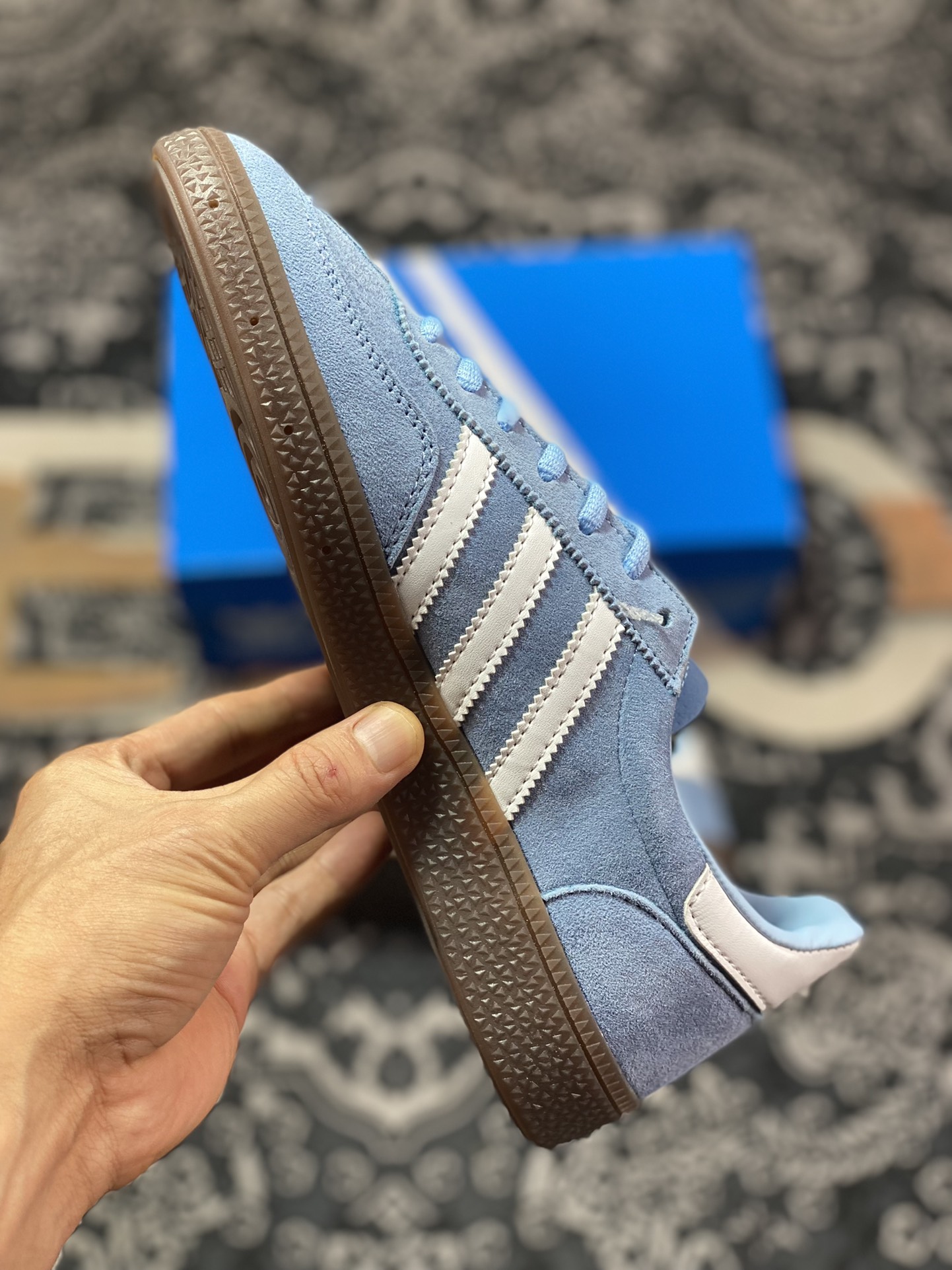 AD Originals Handball Spzl Blue and White BD7632