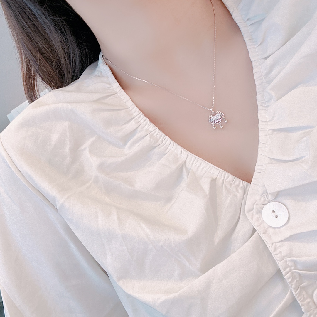 精巧純銀ネックレスゴールド ウェディング