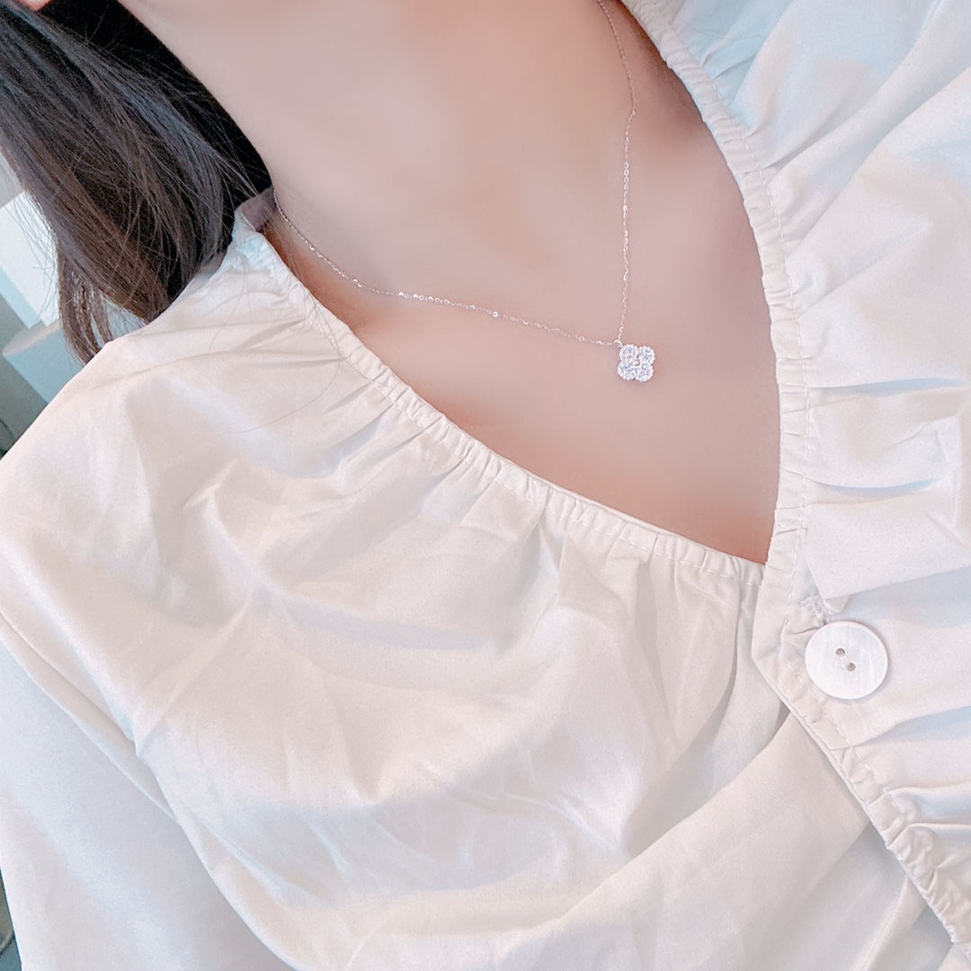 S925 Sterling Silver Necklace Forest Office Gold