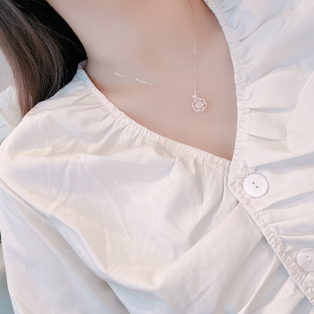 Hypoallergenic Silver Necklace Girly Date Night Silver