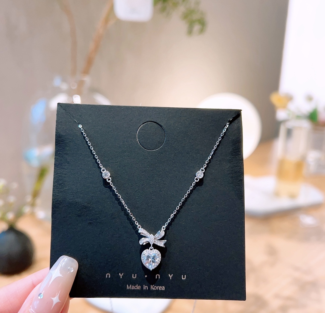 Nickel Free Silver Necklace Sweet Gift for Her Silver