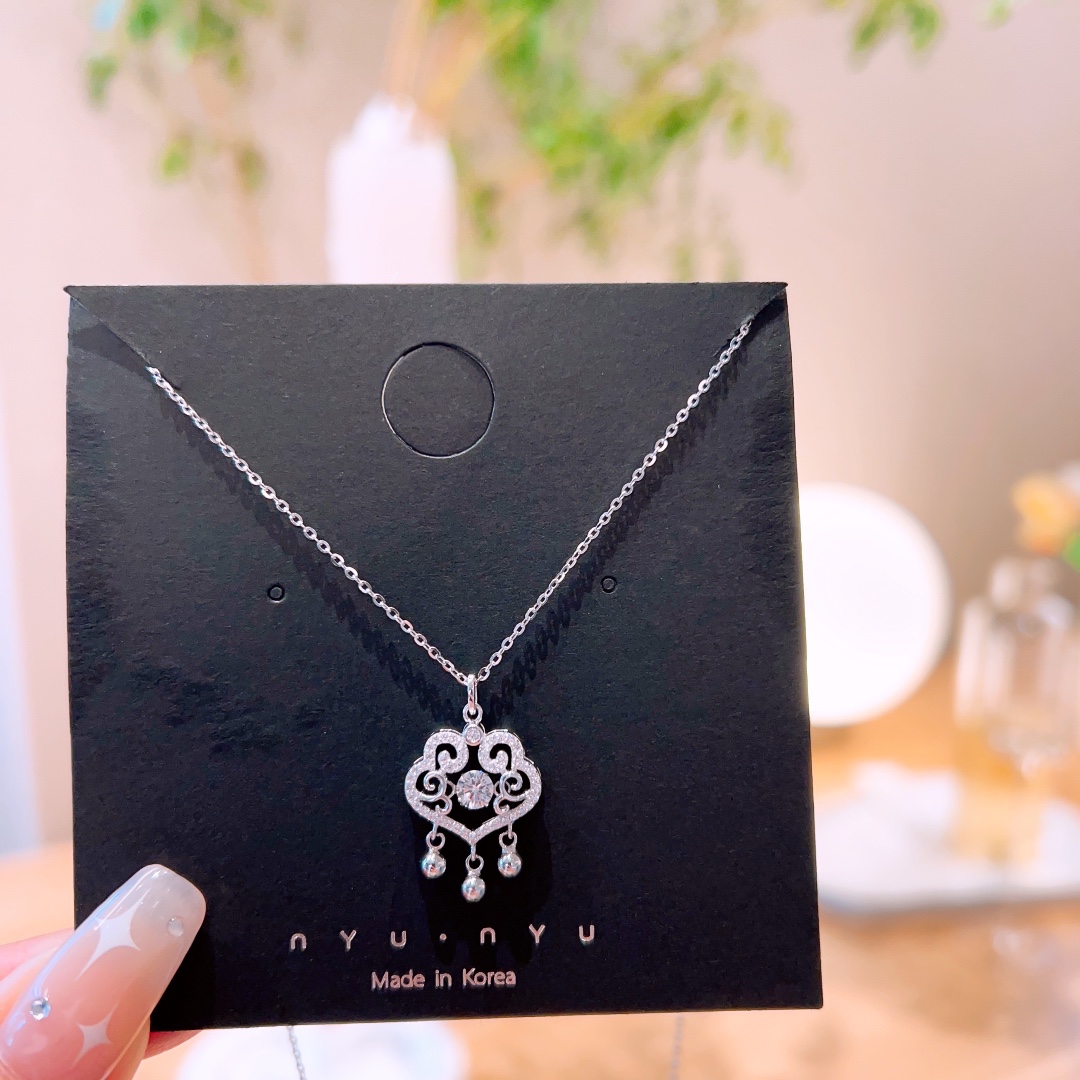 ミニマリスト高品質シルバーネックレスゴールド デート