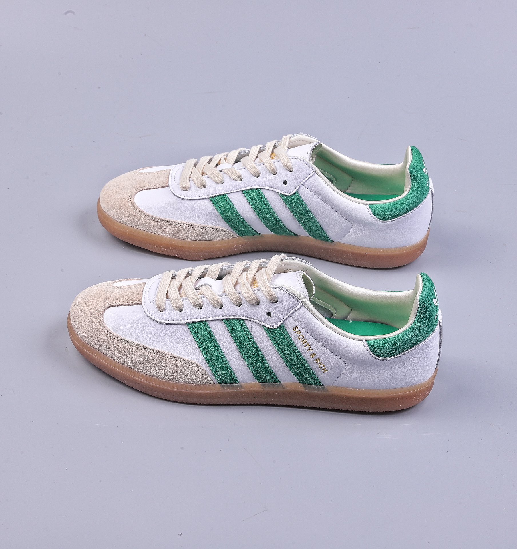 RSP AD Originals Samba OG white green gray joint samba training shoes HQ6075