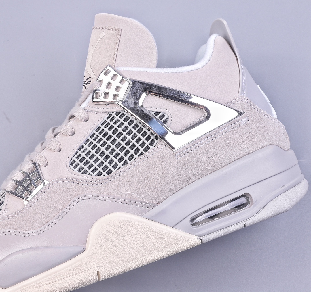 Small Air Jordan 4 Retro ”Frozen Moments” AJ4 Joe 4 electroplated silver AQ9129-001