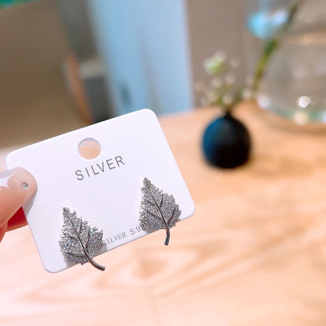 925 Silver Earrings Delicate Spring Festival Gold