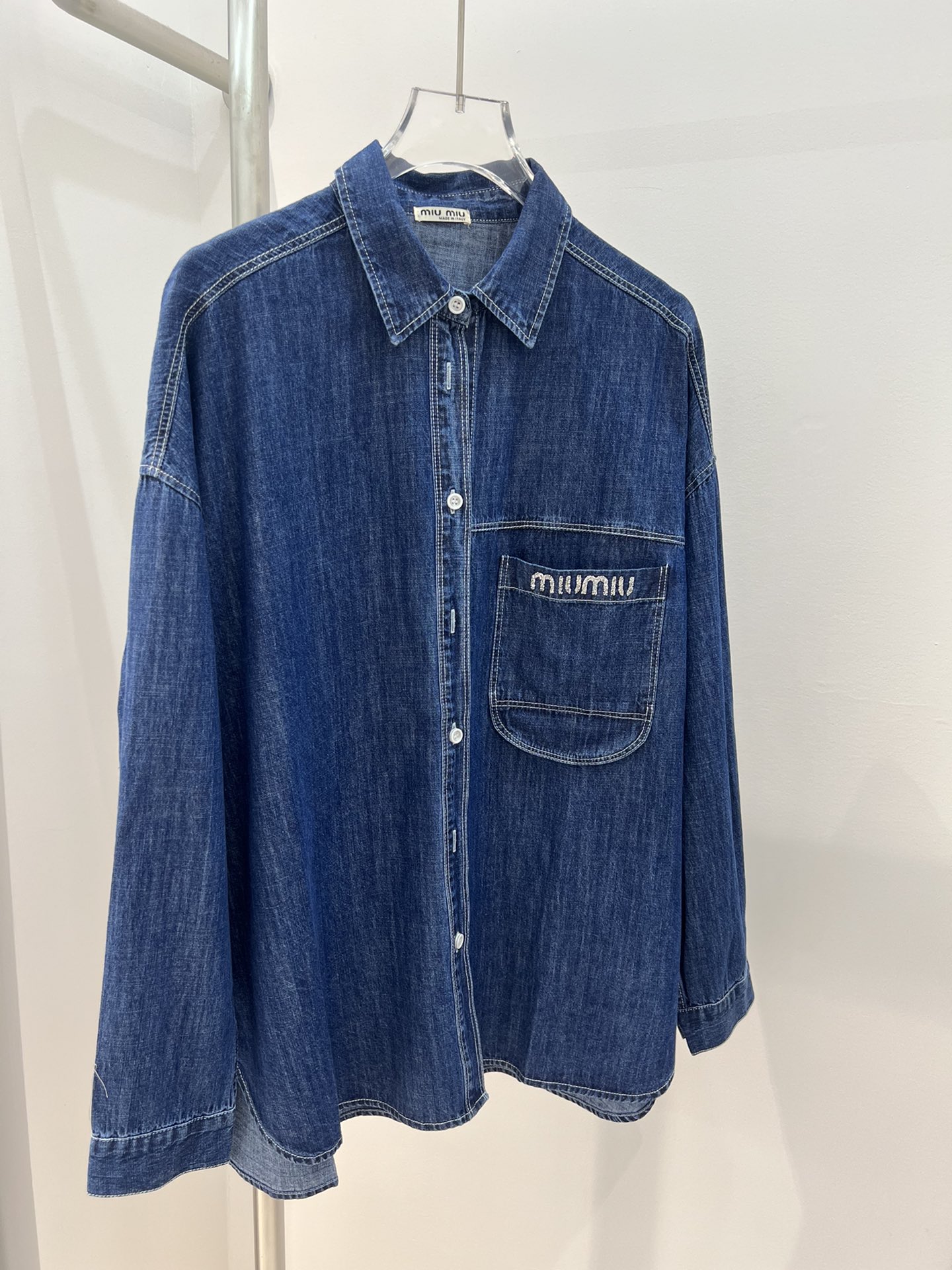 What are the best replica
 MiuMiu Clothing Shirts & Blouses Denim Blue Fall Collection