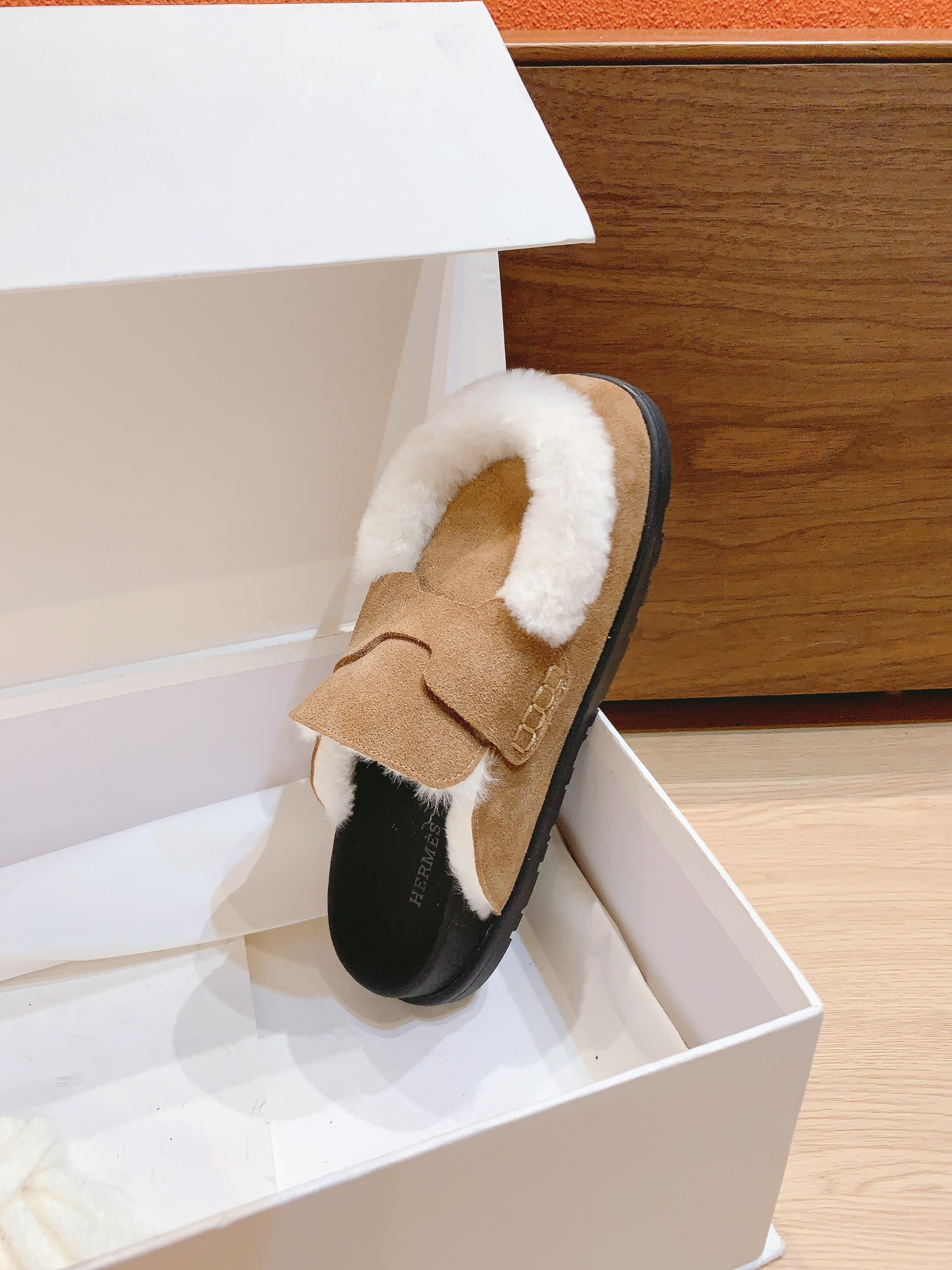 Good Quality Replica
 Hermes Shoes Half Slippers Sheepskin TPU Wool Fall/Winter Collection