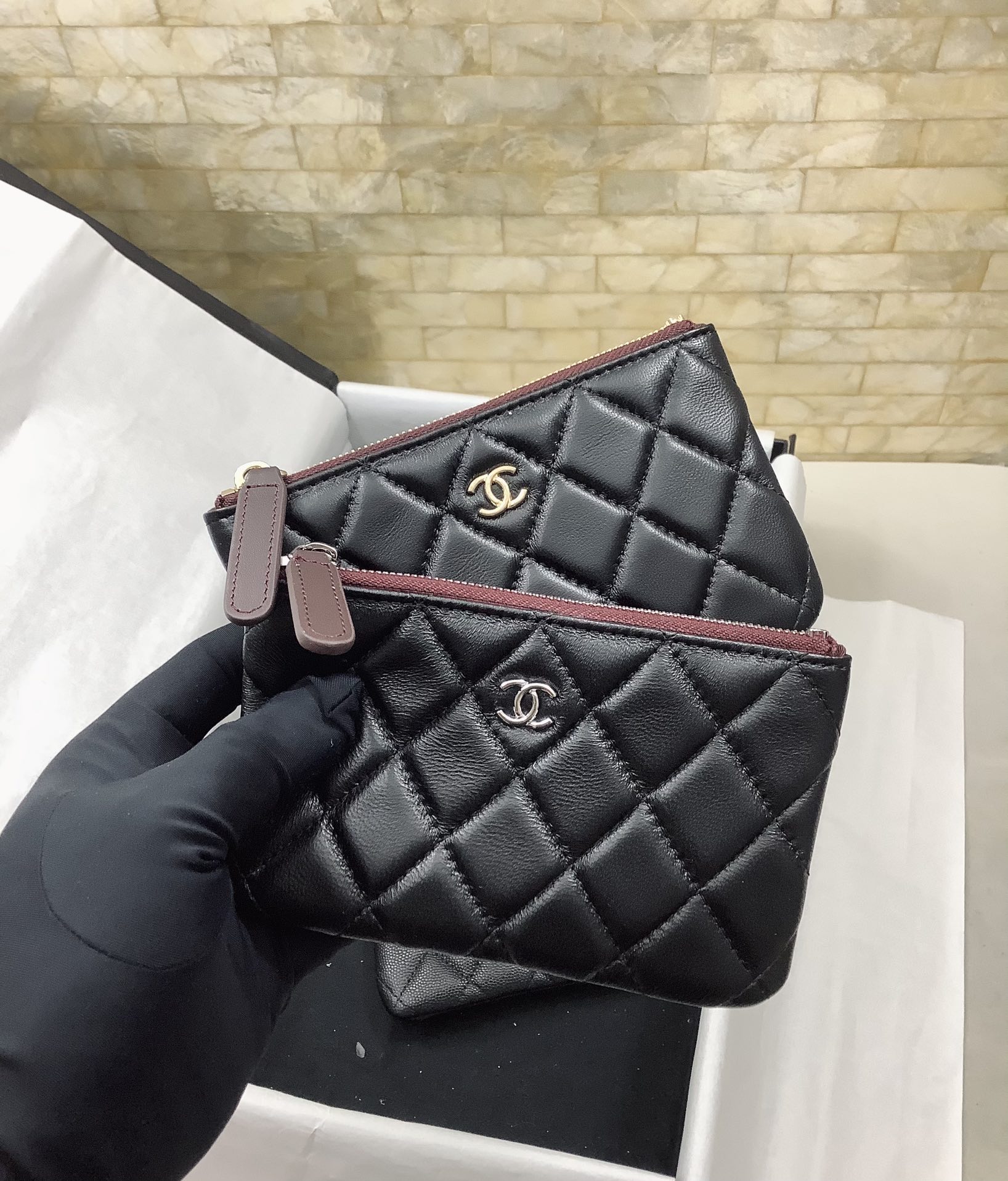 Chanel Monederos Billetera Cuero de vaca Piel oveja