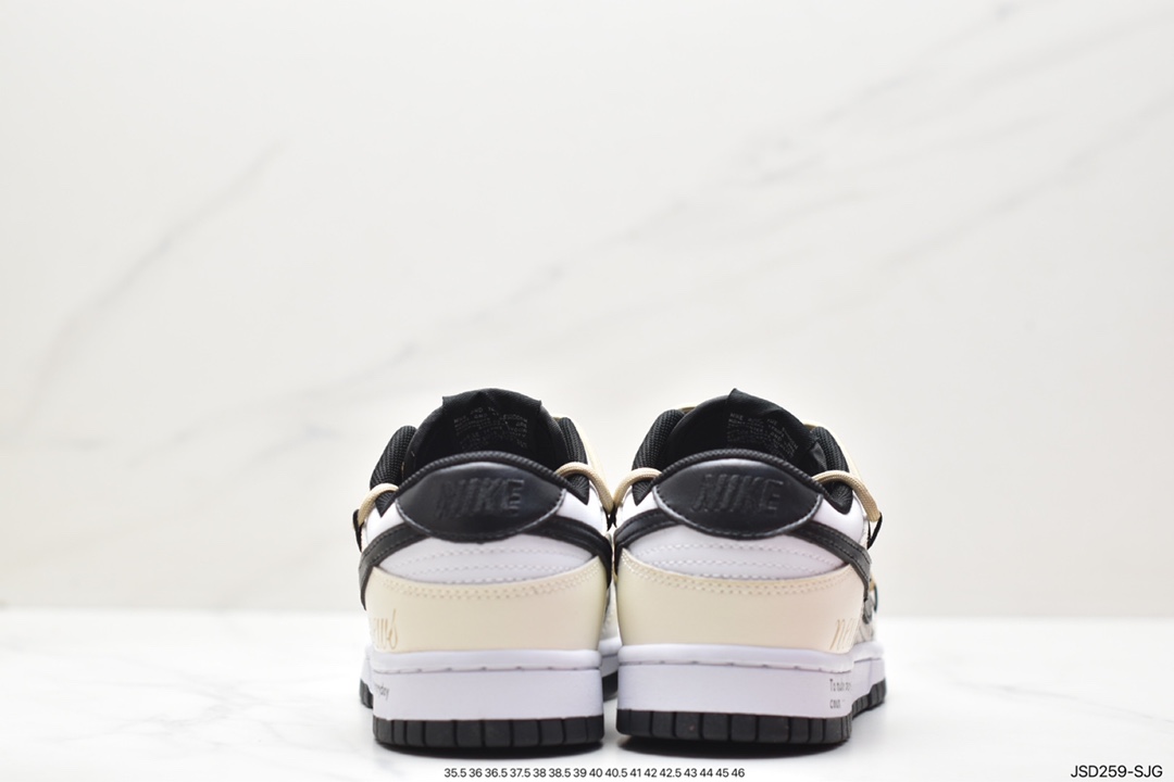 耐克NK SB Dunk Low”Green/Beige“绑绳解构风 系列低帮休闲运动滑板板鞋 DV0831-002