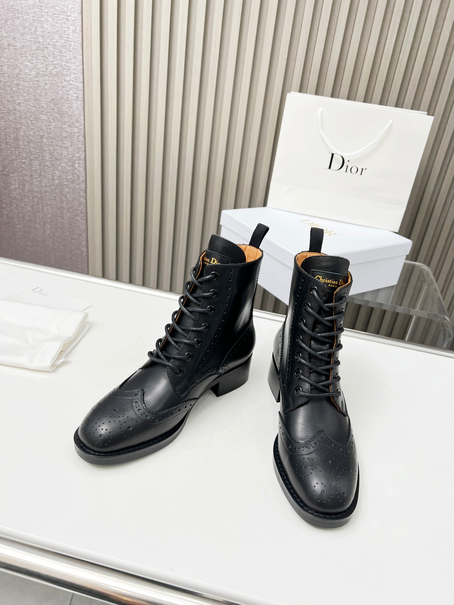 Dior Martin Boots Calfskin Cowhide Spring Collection Vintage