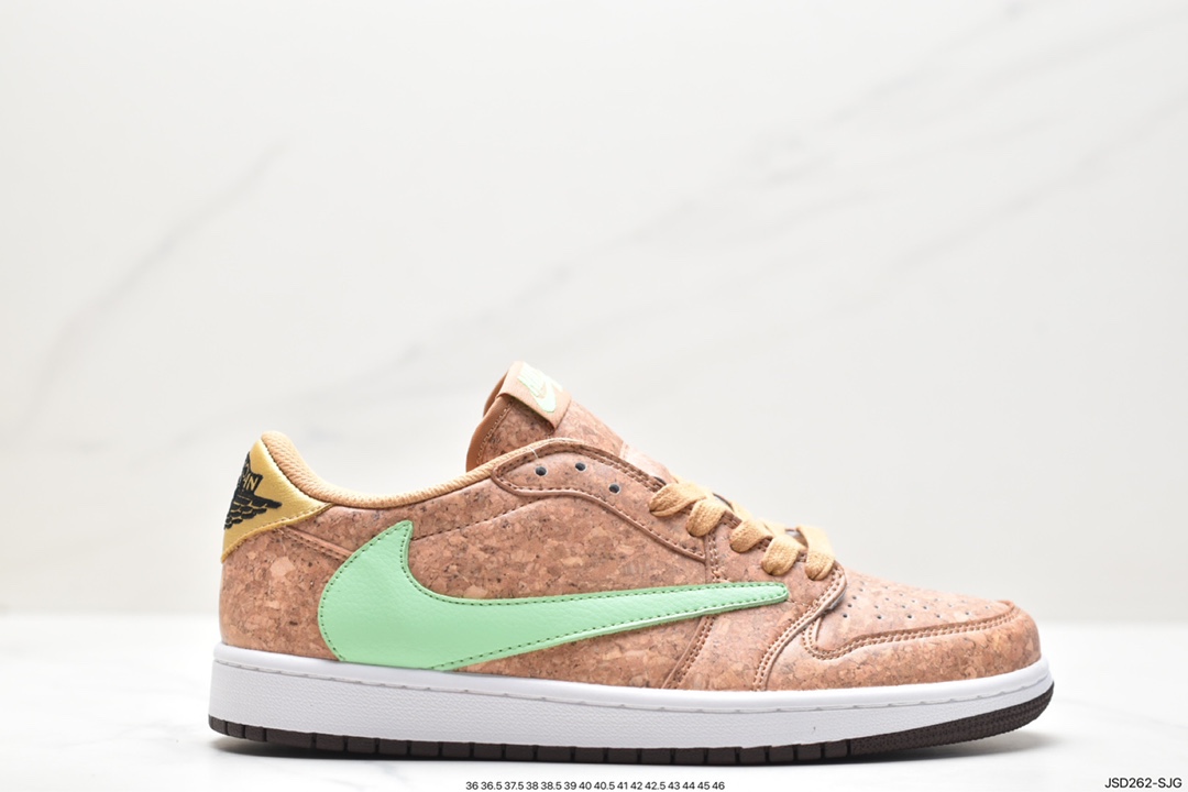 fragment design x Travis Scott x Nike Air Jordan 1 Low OG SP”Black/Green Toe“AJ1乔丹一代动篮球鞋 DM7866-922