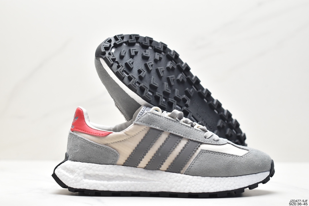 adidas Racing E5 Boost Prototype Speed ??Lightweight Retro Series All-match Breathable Sports Running Shoes GW9733