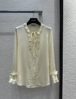 Celine Clothing Shirts & Blouses Embroidery Silk Spring/Summer Collection Vintage