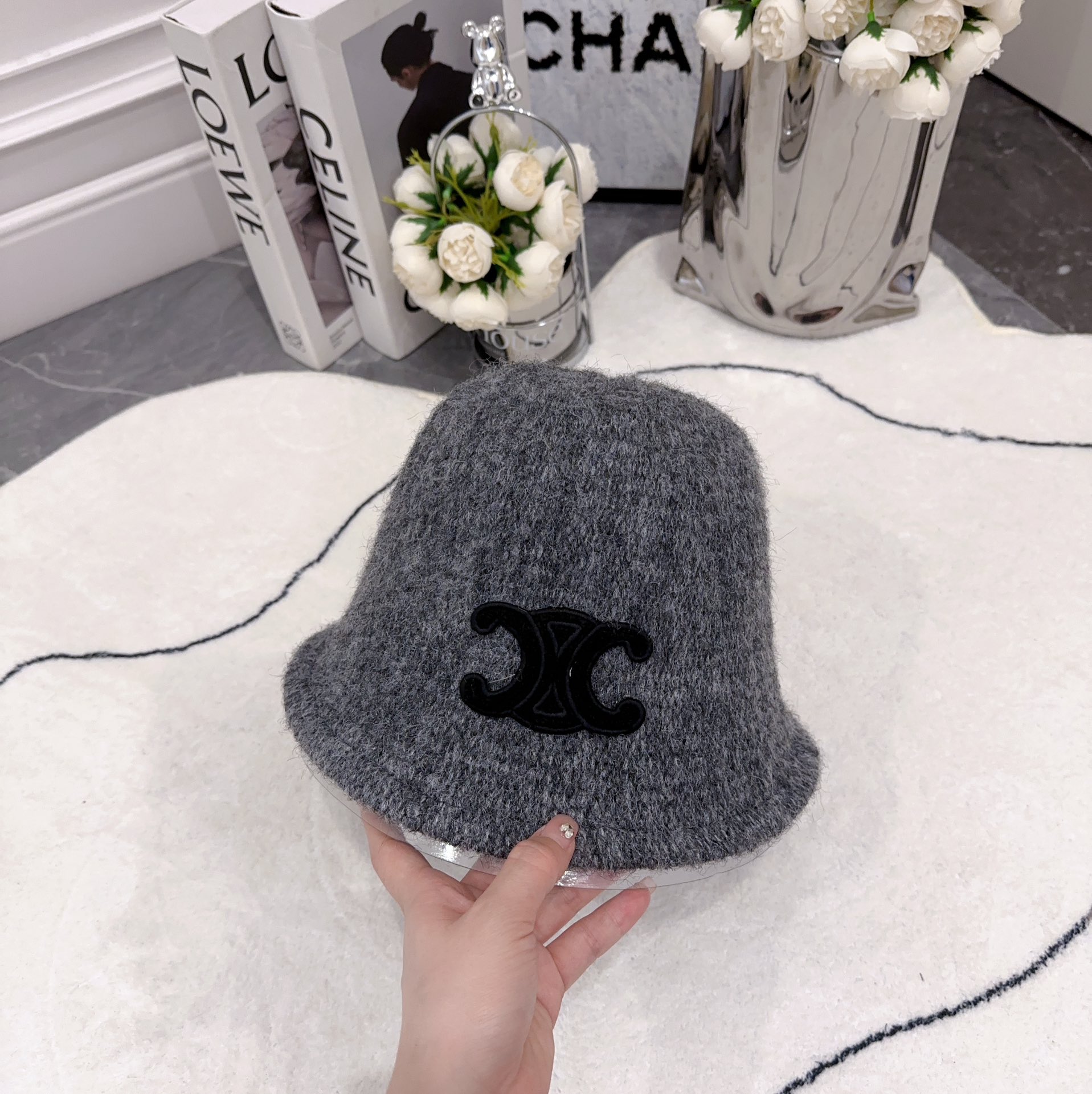 셀린느 모헤어 울 버킷햇 모자 상세 이미지 2