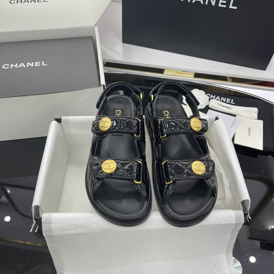 Chanel Perfect
 Shoes Sandals Cowhide Genuine Leather Lambskin Sheepskin Beach
