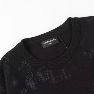 Balenciaga Clothing Sweatshirts Grey Unisex Cotton Knitting Mercerized