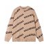 Balenciaga Clothing Sweatshirts Apricot Color Black White Unisex Cotton Knitting Wool Fall/Winter Collection