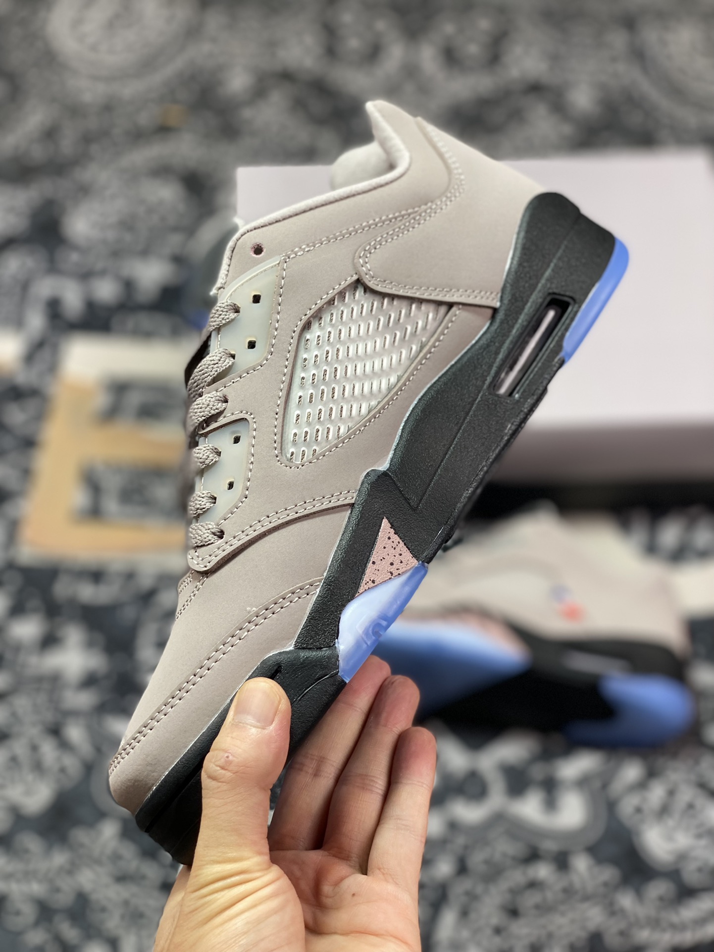 280 PSG x Nike Air Jordan Retro 5 Low”PSG 2022“乔丹AJ5代低帮篮球鞋“水泥灰巴黎联盟”DX6325-204