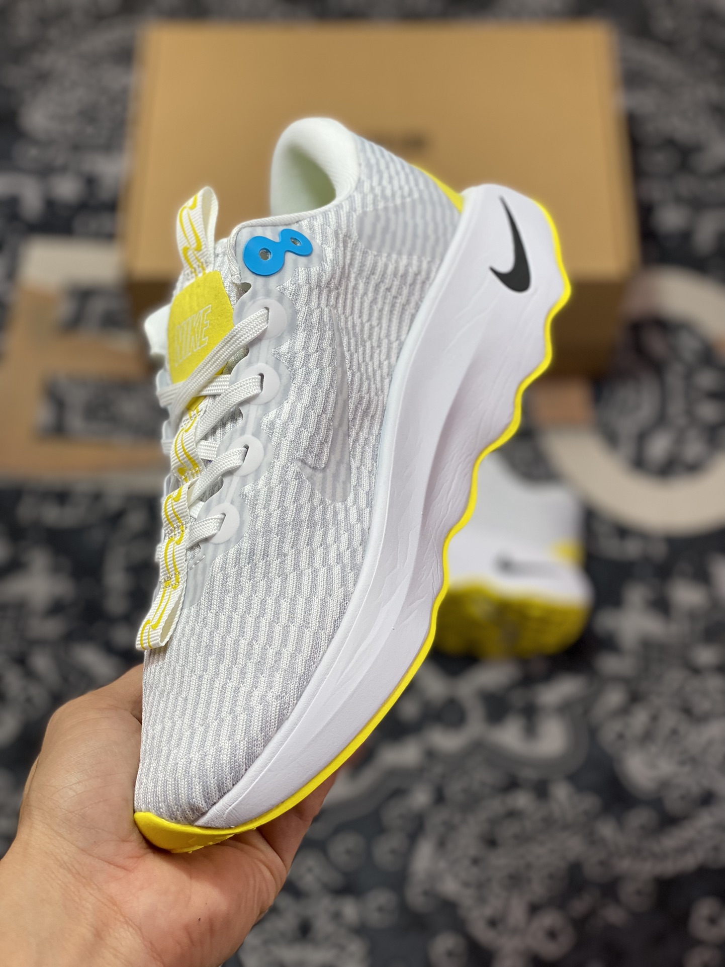 NK Motiva series running shoes white and yellow Cushlon30 foam wear-resistant and shock-absorbing running shoes DV1238-100