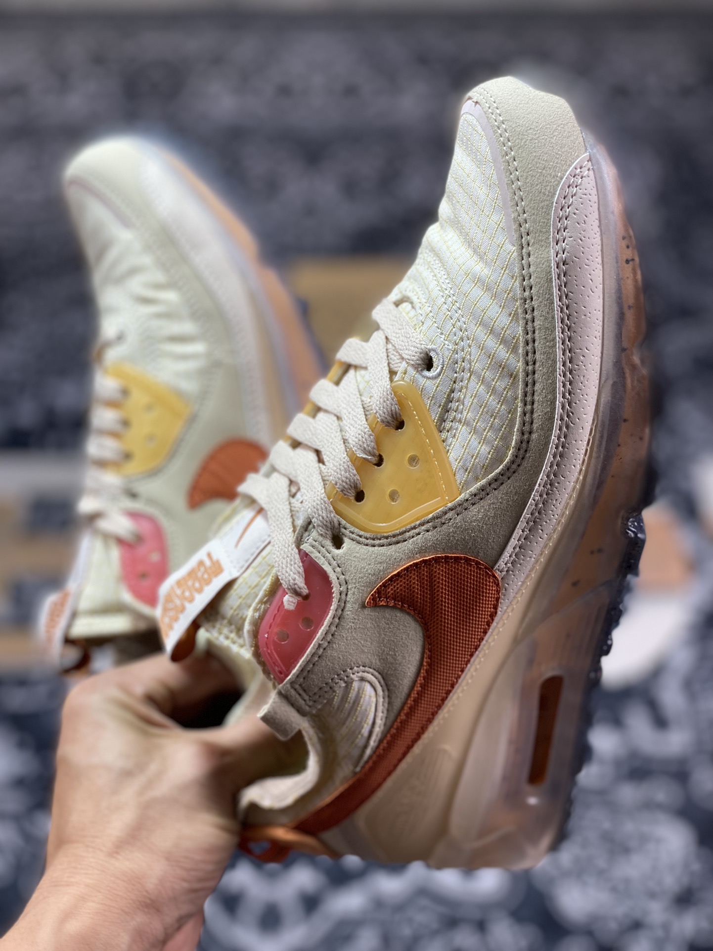 Nike Air Max Terrascape 90 ”Fuel Orange” mountain terrain series jogging shoes ”Oxford cloth cream fuel orange jelly bottom” DH2973-200