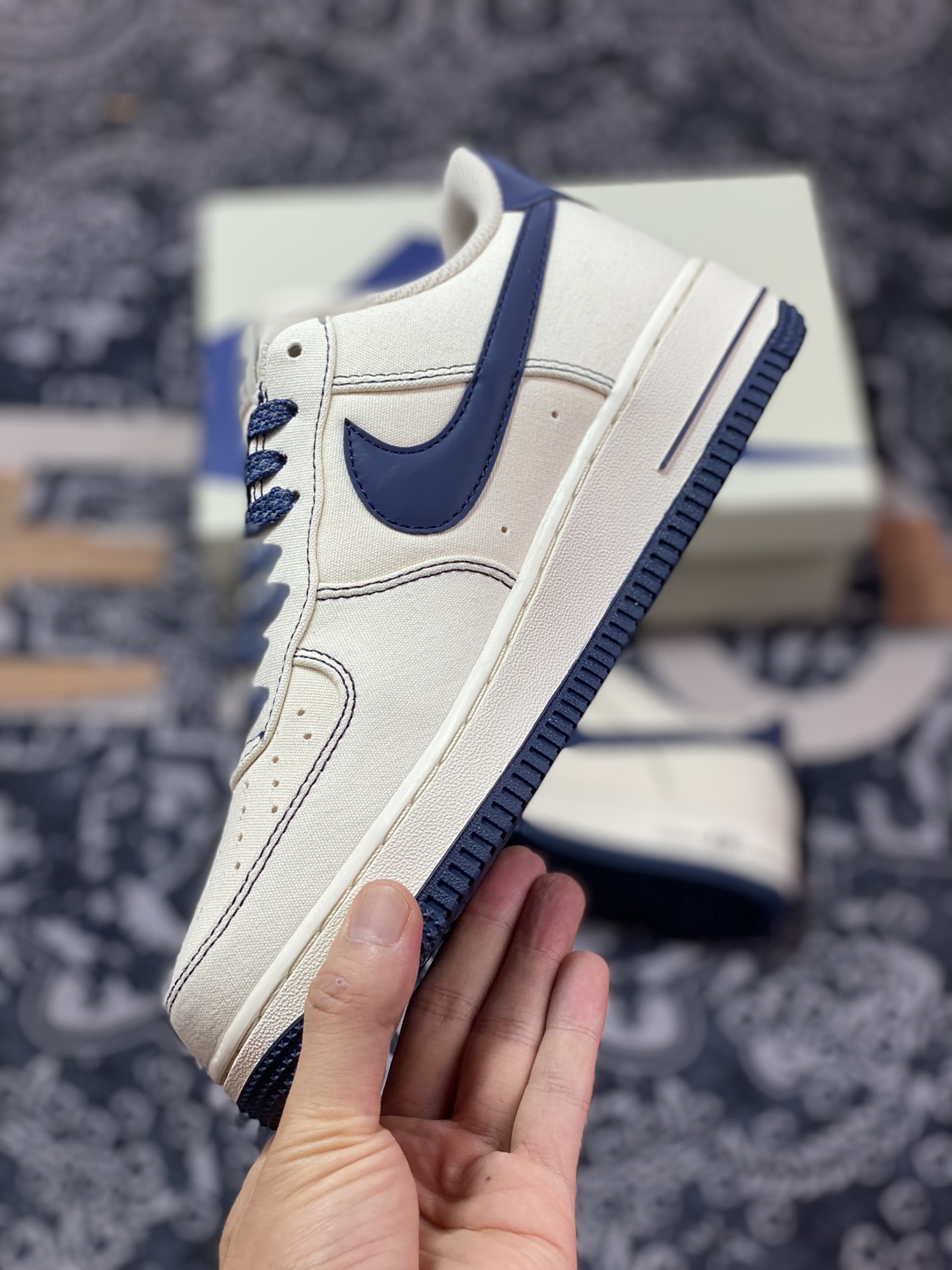 220  Air Force 1 ‘07 Low 帆布米黄藏蓝 TQ1456-299