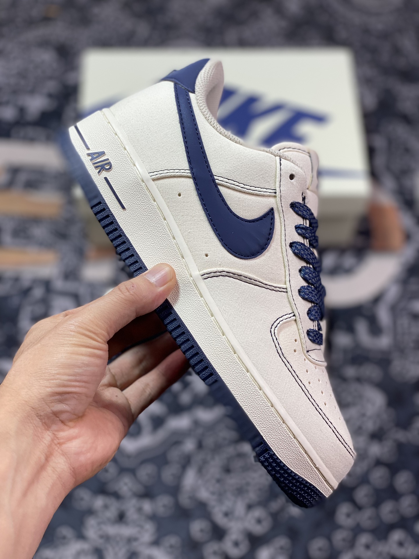 Air Force 1 '07 Low Canvas Beige Navy TQ1456-299