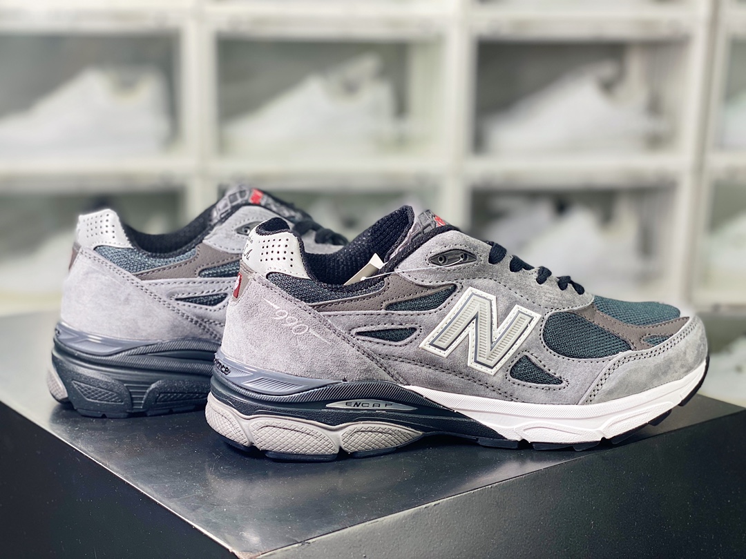 New Balance Made in USA M990V3 ”Grey” three-generation series low-top dad running shoes ”suede original dark gray and black” M990UA3