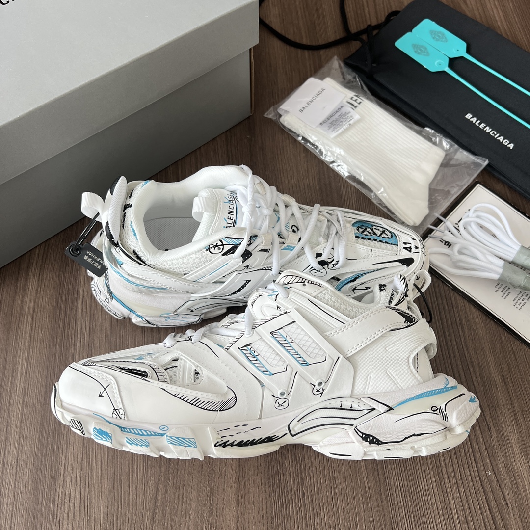 Hermès 巴黎世家3 0 三代涂鸦户外概念鞋 Balenciaga Sneaker Tess s
