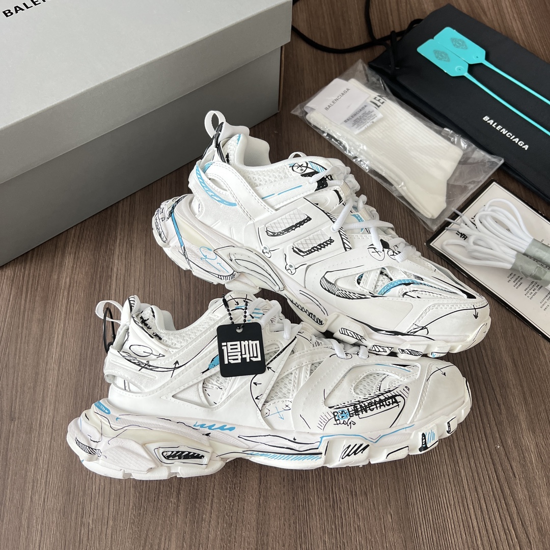 Hermès 巴黎世家3 0 三代涂鸦户外概念鞋 Balenciaga Sneaker Tess s