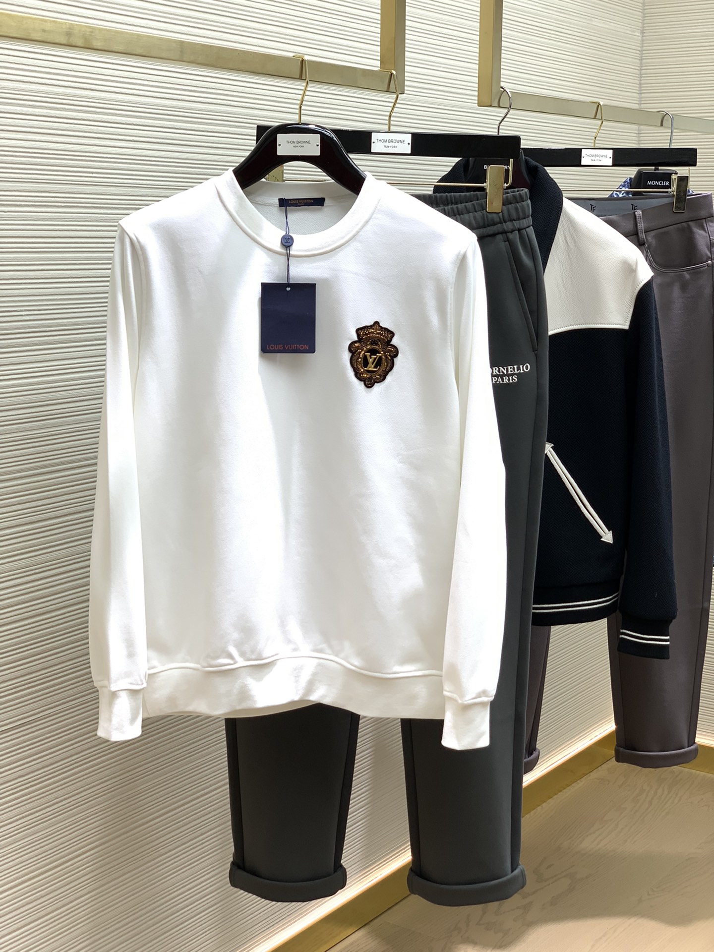 Louis Vuitton Clothing Sweatshirts Embroidery Fall Collection Fashion Long Sleeve