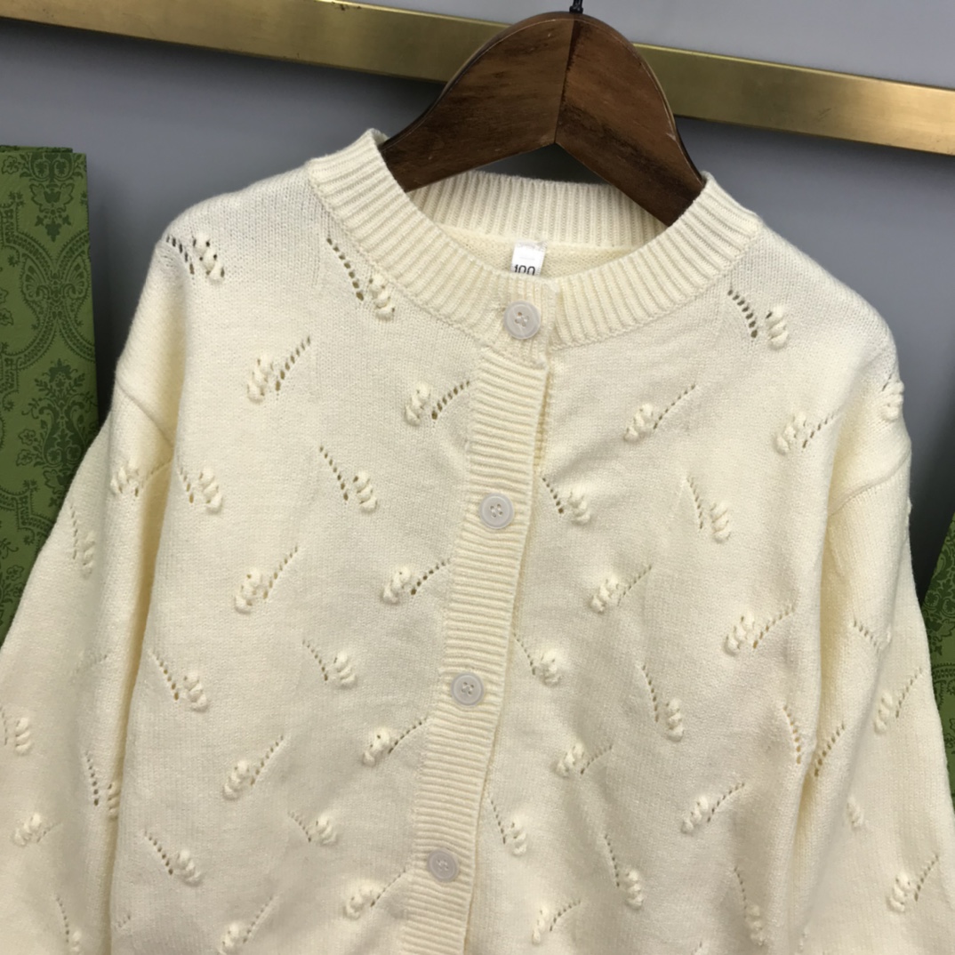 2023 Autumn High @Gucc* Children’s Long-Sleeved Shirts: Sizes 100-160, Comfortable Knitted Fabric - 图片 3