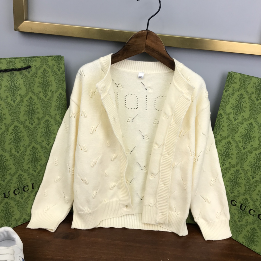 2023 Autumn High @Gucc* Children’s Long-Sleeved Shirts: Sizes 100-160, Comfortable Knitted Fabric - 图片 7