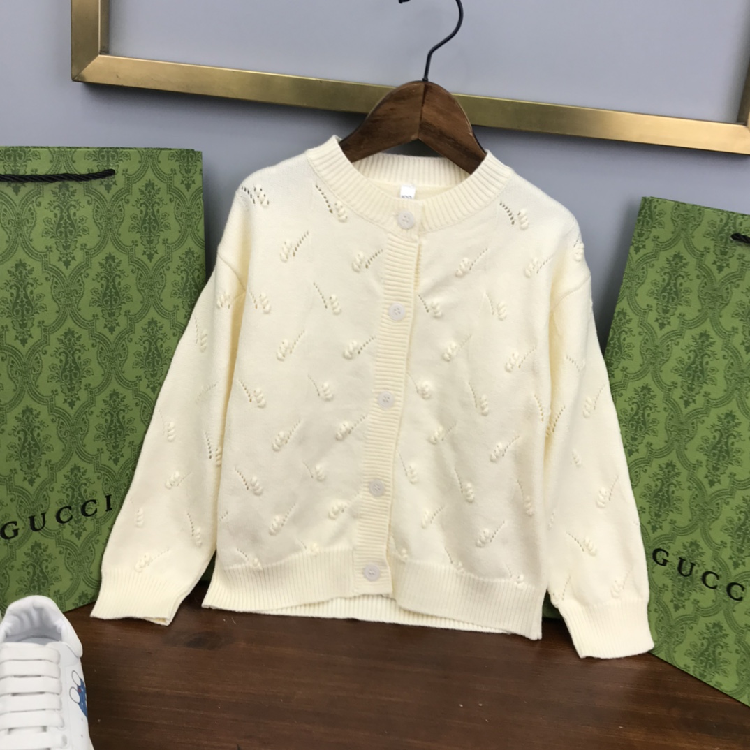 2023 Autumn High @Gucc* Children’s Long-Sleeved Shirts: Sizes 100-160, Comfortable Knitted Fabric - 图片 5
