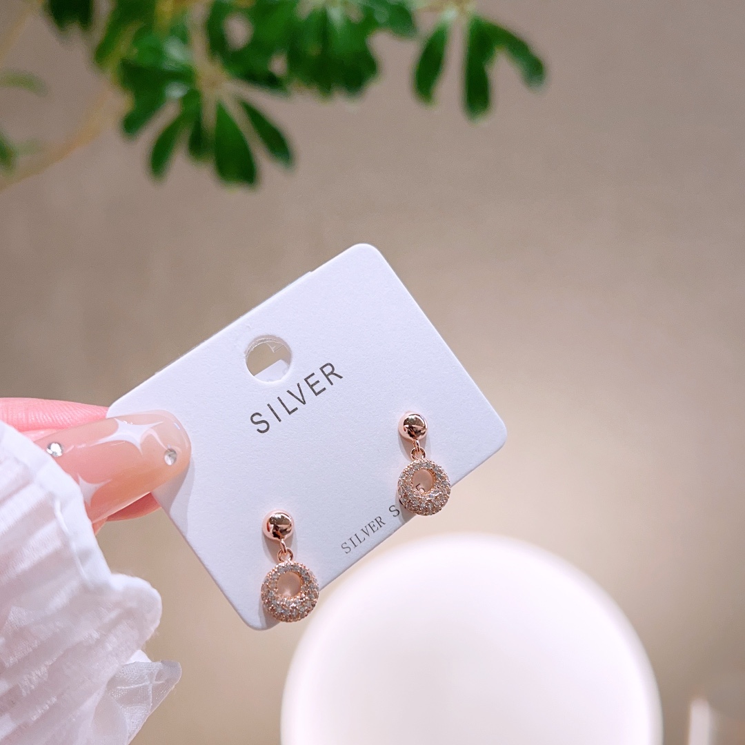 知性的純銀イヤリングシルバー 晩餐会